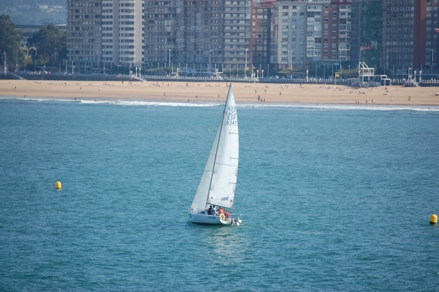 Durante una regata